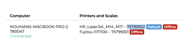 PrintNode enhetsliste – finn printer-ID-en din